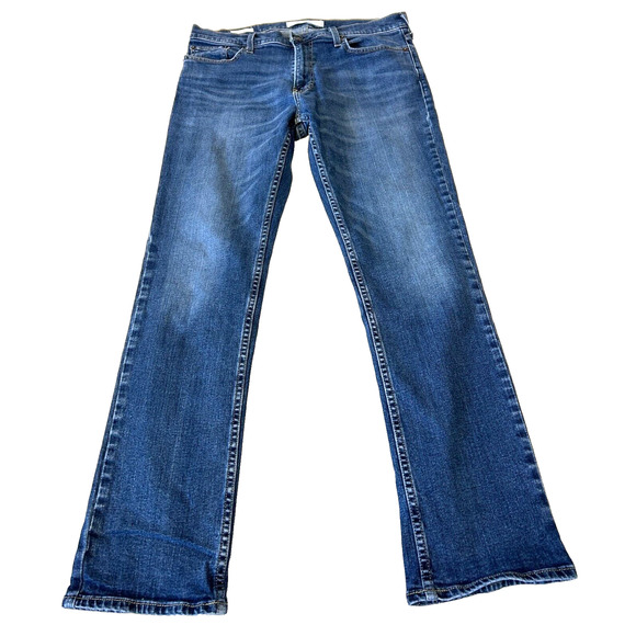 Hollister Men’s Epic Flex Slim Straight Jeans 33x32 Blue Stretch - Picture 1 of 9